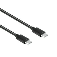 Na crno 6ft 100W USB-C do USB-C podataka sinkronizirani kabel za punjač za punjač za punjač kompatibilan