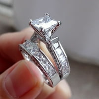 Taluosi set blista kubična cirkonija zapisani prsten za uvlačenje za žene Angažovanje nakita