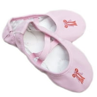 Wenckoice ružičaste kožne baletske cipele Djevojkovo dijete 13