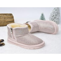 Daeful Toddler Djevojke čizme blistaju zimske čizme za snijeg Bright Pink 8c