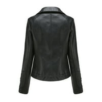 DTIDTPE jakna za spašavanje Žene visokokvalitetne patentne patentne zatvarače Ležerne kože Mekani motociklijski
