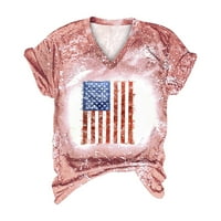 Odeerbi 4. jula kravata majice za žene Patriotska majica Dan neovisnosti Ispis labave bluze Modni casual
