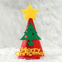 Vigorbear Božićni šeširi, LED drveće Santa šešir sa žitam za božićni šešir, Xmas crtani šešir plišani