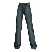 Ženske hlače visoke modne labave traperice vitke tanke jednostavne i izvrsne dizajnerske hlače za žene