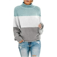 Dukseri ženske mine sa ramena džemper casual pleteni labavi pulover s dugim rukavima, drežati se dresi