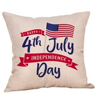 JAESHCHAT 4. srpnja ukrasi jastučići navlake, dani nezavisnosti crtani stil Patriotski bacanje jastuci,