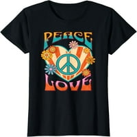 Retro mira Ljubav mirovni znak 60S 70s Hippie stil majica