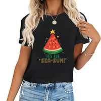 Božić u julu Party Tee - majica sa božićnom drvećem lubenice