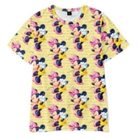 Mickey Minnie mišem tiskana posada za opuštena majica za djecu za djecu za odrasle, šarene majice miseke