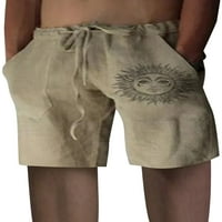 Bomotoo muške kratke hlače za crtanje dna visokog struka Ljetne kratke hlače Havajski mini pantalone