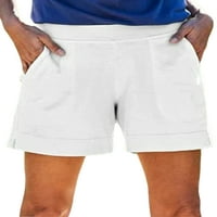 HAITE HONGE CASETE LJETNE HOTCES Elastične kratke hlače visoke struke s džepovima Pink XL