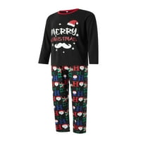 Uklapanje obiteljske božićne pidžame crtani print s dugih rukava TOPS hlače za spavanje noćne odjeće