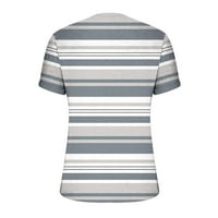 Yyeselk Zapadne žene Ljetne bluze Trendy Roll up manžetne kratke rukave Seksi V-izrez Henley majice