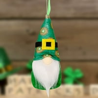 Wofedyo Domaći dekor Dekor Svetog Patricks-a Irski dan Shamrocks Mala lutka Viseći privjesak Kućni ukras