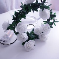 Labakihah u zatvorenom organu lagane ruže sa svjetlima bijela toplom baterijom sa lakim LED svijetlim