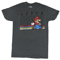 Super Mario Brothers Muns majica - uznemirena boja koja trče pruga s imenom
