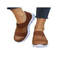 Daeful Womens Lagane ravne mokasinke Vožnja na loaferima hodajući nepušač povlačenje svetlo cipele smeđa