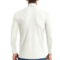 Yievit Slim Turtleneck pulover Dukseri za muškarce Nova modna klirenca Čvrsti rebrasti pleteni džemperi