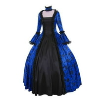 Mgohoen renesansa za žene haljine vintage retro gotičke haljine dugi trubački rukav plus veličina viktorijanska