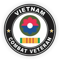 9. pešadijska divizija Vijetnam borbeni veteran sa naljepnicama vrpce
