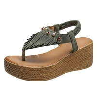 Loopsun Ljetne sandale za žene, ženske sandale, ljeto nova riblja usta retro klin peta platforme sandale