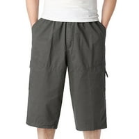 Muškarci Ležerni Sletni Ljetni Srednji struk elastični struk labav teretni kratke hlače sa muns-džepovima