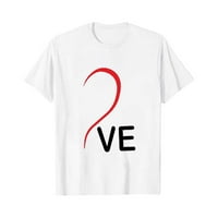 Ženska slatka ljubav srca Ispiši ljetne majice Majice Fahsion Love Heart Grafički grafički posadski