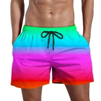 Dyegold Swim kratke hlače Muškarci Ljetni casual elastični struk navlaka gužve na havajskim printom