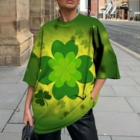 Fanxing Cleariance Facloss za žene za žene Vintage Saint Patrick's Grafička majica Casual Shamrocks Green Tees Bluza