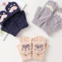 Zimske plišane rukavice plišane mačja šap rukavica sa prekrivanim prstima pletenim rukavicama bez prstiju