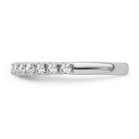 Fini nakit Sterling Silver Diamond BAND prsten, veličina 8.5