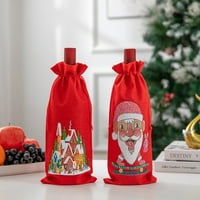 Gofj vinska torba kreativna 5d tkanina Diy dijamantska boja božićne boce boce za boce za radnu površinu