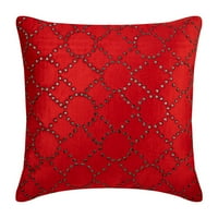 Bacite jastuk sa patentnim zatvaračem, ukrasnim jastukom, crvenom jacquard tkaninom jastučem, kvadratni