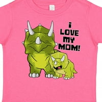 Inktastic Volim svoju mamu sa bebom i mamom TRICERATOPS poklon dječaka malih majica ili majica mališana