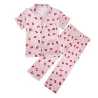 SNGXGN Girl's Soft Princess Nighthowns Sleep Majica PJS Odjeća Skraćena noćna odjeća Baby pidžama, ružičasta,