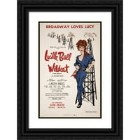 Artcraft Lithograf Crna Ornate Wood Framed Double Matted Museum Art Print pod nazivom: Lucille Ball