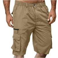 Muške hlače za čišćenje muškaraca casual gumb patentni patentni patentni patentni patentni koljena pantalone