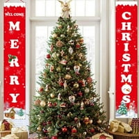 Sretan božićni privjesak za prikrivanje vrata Xmas za print vrata Baner Božićni baner Dekor za dom Viseći