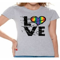Awkward stilovi LGBT Dyege Siva majica gay majica Love majica lezbijska majica za žene za žene gay majica