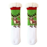 Čarape Udobne slatke tople tiskane božićne čarape za ženske čarape čarape čarape za čišćenje i šal