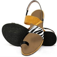 Žene Dressy Summer Ravna rimska klizna na ženskim otvorenim sandukom za cipele Comfy veličina pluse