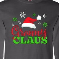Inktastična baka Claus sa božićnim santa majicama i snegama majica dugih rukava