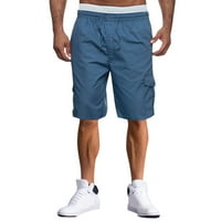 Muške kratke hlače Ljeto ravna čvrsta džepa za utovarivanje utrošene pantalone za muškarce