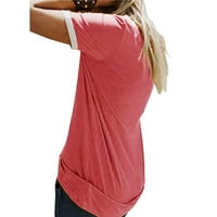 Dqueduo majice za žene ljetne slova tiskara majicu kratkih rukava casual tunika vrhova bluza poklona
