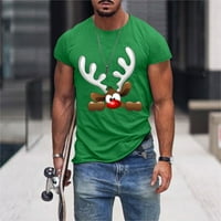 Majice za muškarca muške modne slobodno vrijeme sportski božićni pamučni jelen digitalni tisak kratkih