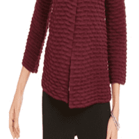 Kolekcija Ženska za odmor Teksturirani džemper jakna ljubičasta veličina XX-Large