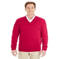 Harriton Pilbloc V-izrez džemper crvena, 6xl