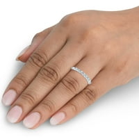 Pompeii CT Diamond singl Prong vječni prsten vjenčani nosač 10k bijelo zlato