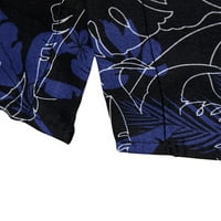 Yuemengxuan Muškarci Ležerne košulje s dugim rukavima sa geometrijskim uzorkom, Odjeća bloka u boji