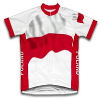Poljska zastava za biciklizam kratkih rukava za muškarce - veličina S